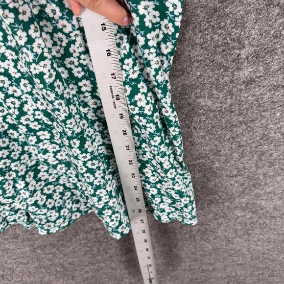 Lucky Brand T-Shirt Women 2XL Green Floral Short Sleeve Round Neck Casual - Picture 6 of 7